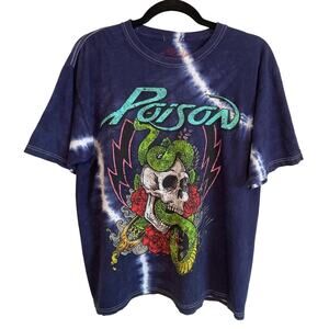 Poison Tie-Dye Graphic Band Tee - Unisex L